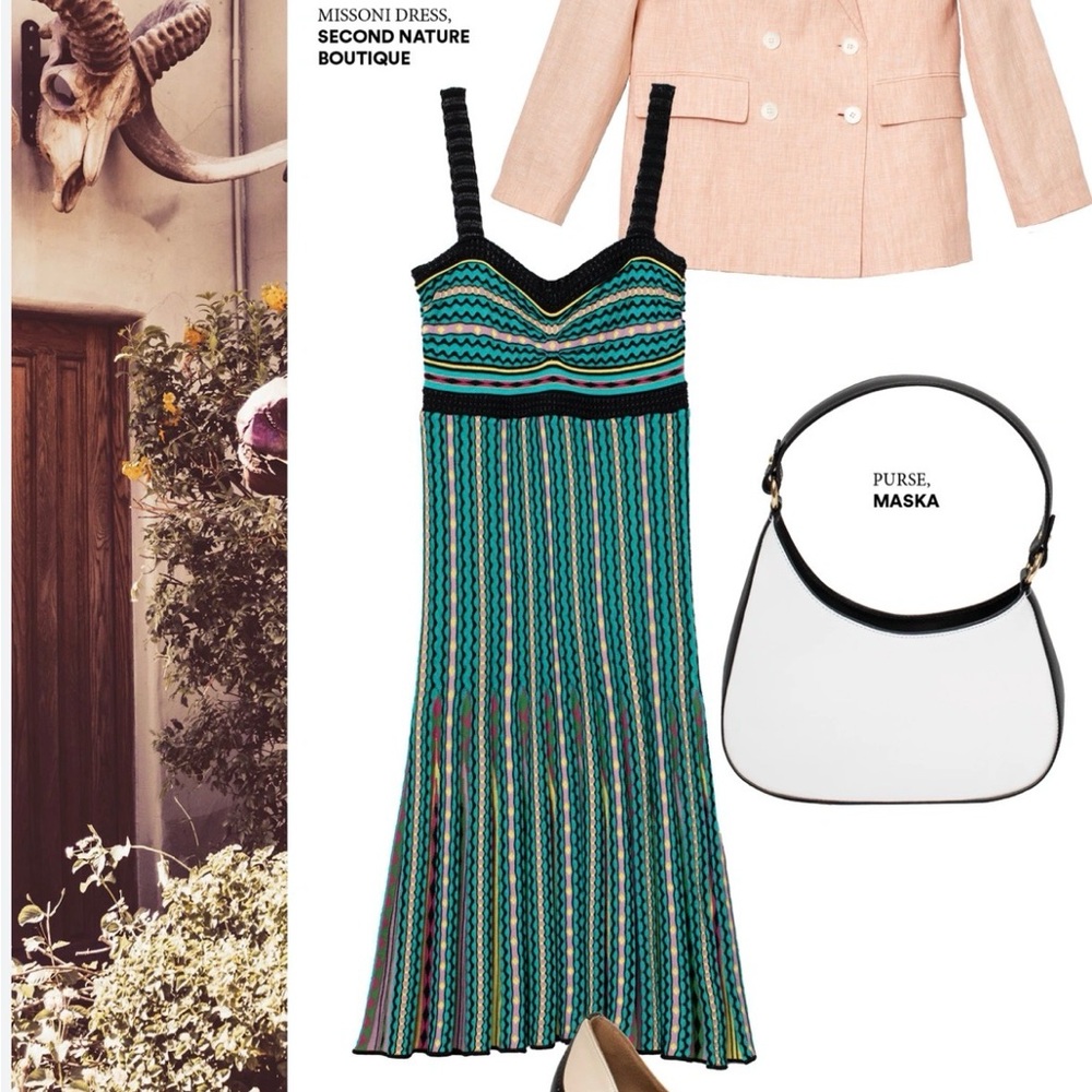 📣Missoni Teal and Black Knit dress
